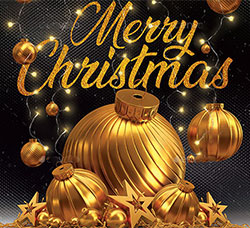 圣诞节传单PSD模板：Merry Christmas Flyer